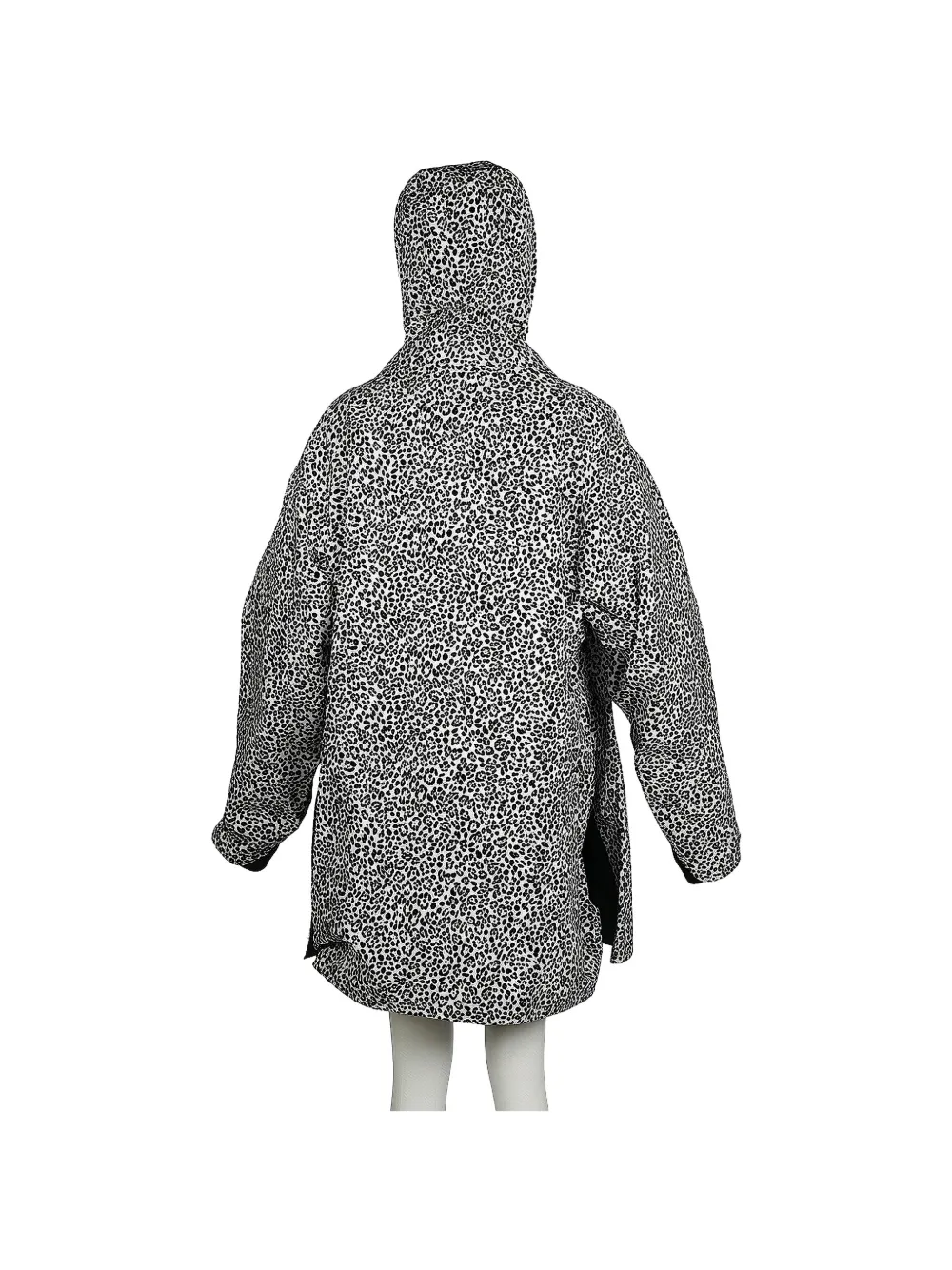 Valentino Garavani Jas met luipaardprint en capuchon Zwart