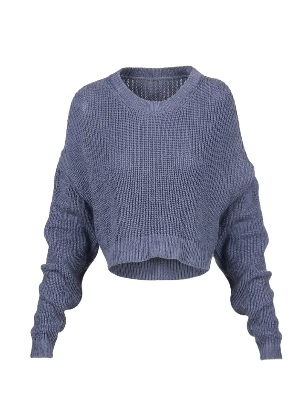 Valentino Garavani chunky-knit cropped sweater - Blue