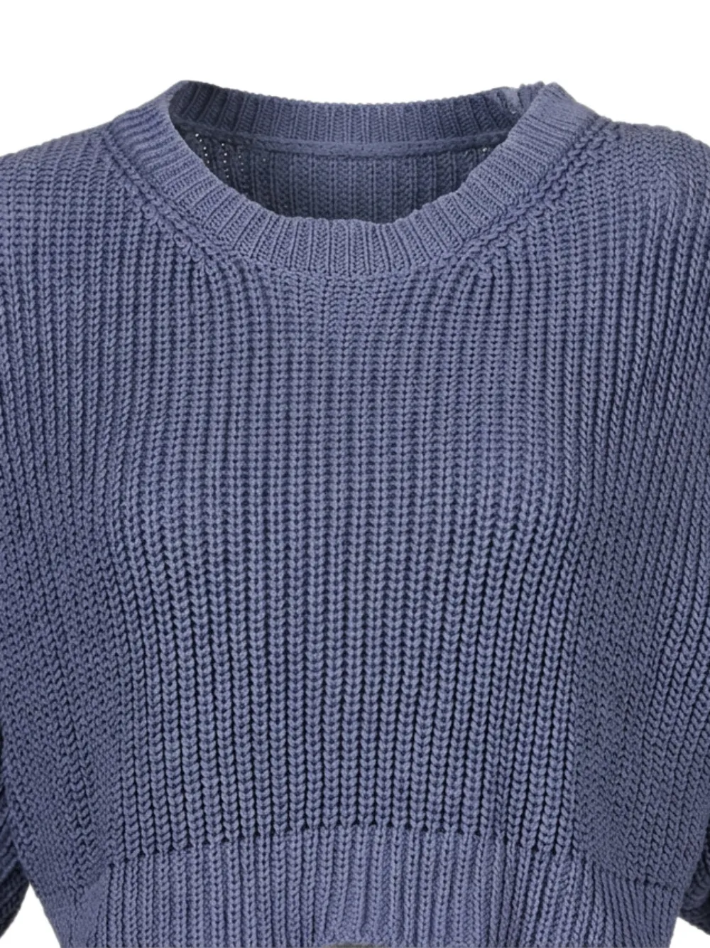 Valentino Garavani Grofgebreide cropped trui Blauw