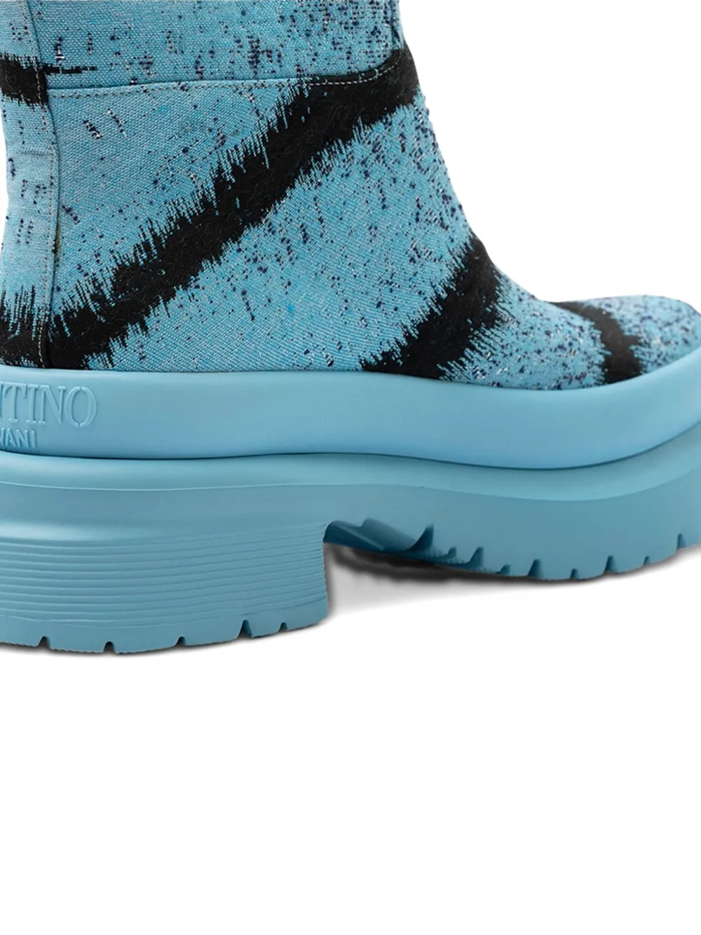 Valentino Platform Boots In Multi