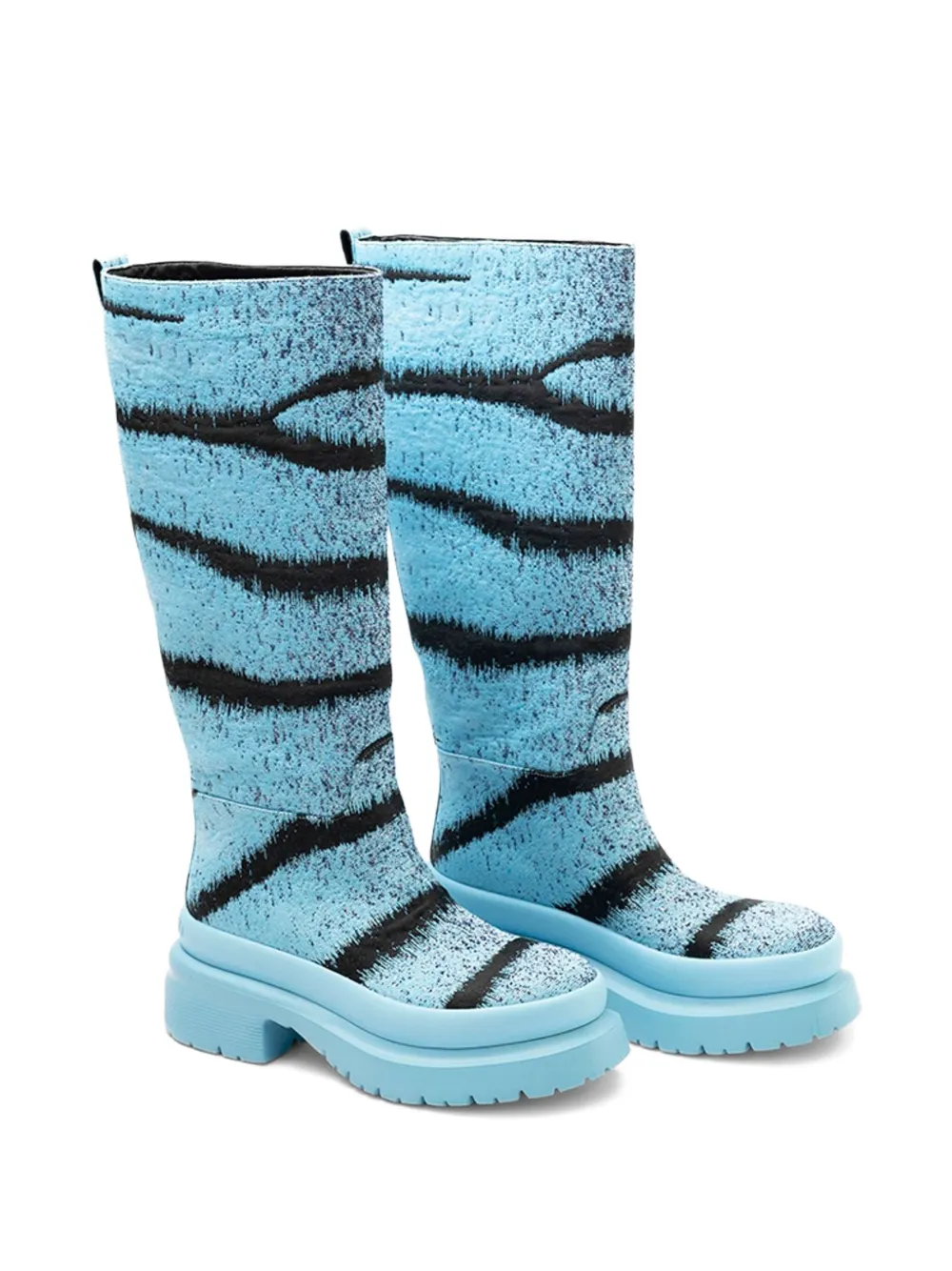 Valentino Platform Boots In Multi