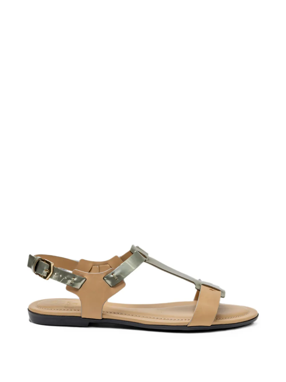 Tod's T-Bar buckled flat sandals - Nude