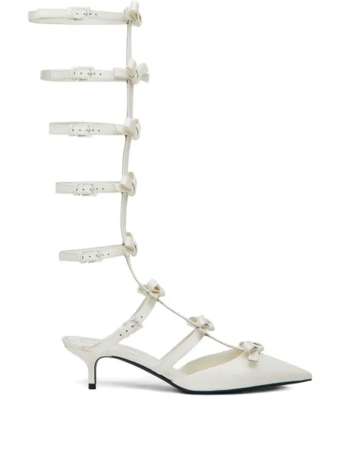 Valentino Garavani 55mm bow-embellished kitten-heel pumps