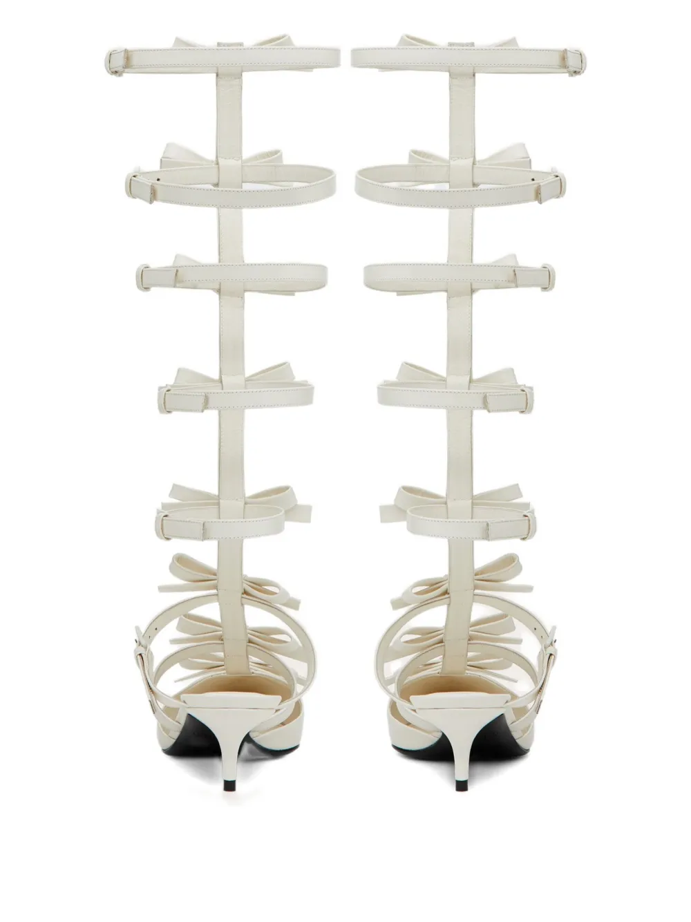 Valentino Garavani 55mm bow-embellished kitten-heel pumps White