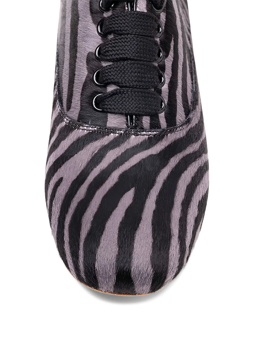 Hogan zebra-print leather loafers Black