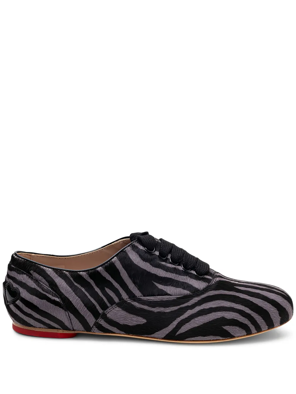 Hogan zebra-print leather loafers Black