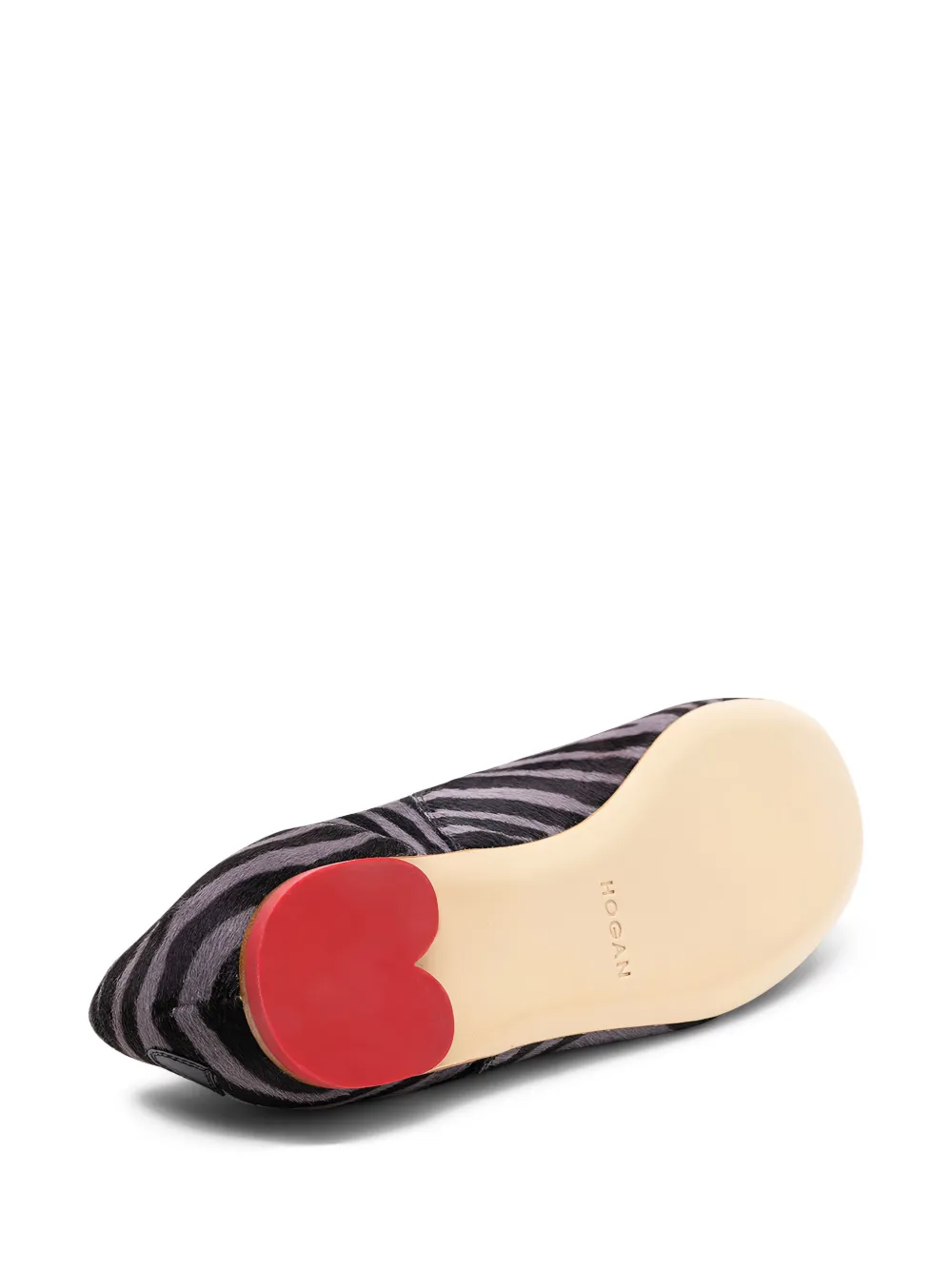 Hogan zebra-print leather loafers Black