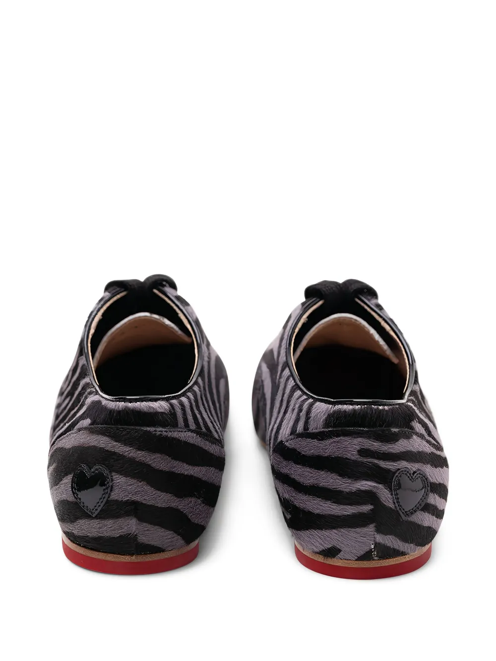 Hogan zebra-print leather loafers Black