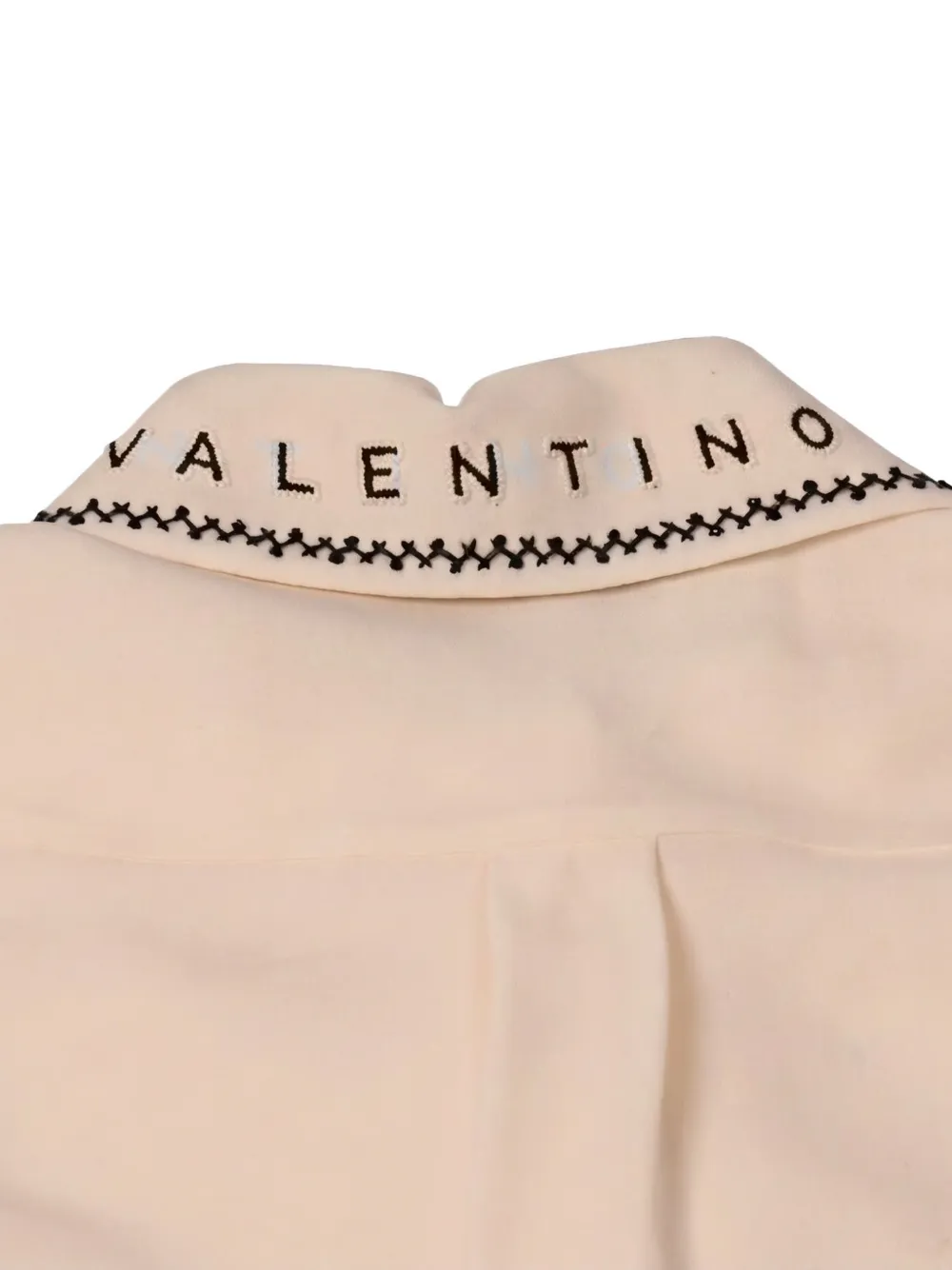 Valentino Garavani embellished pussy-bow shirt Beige