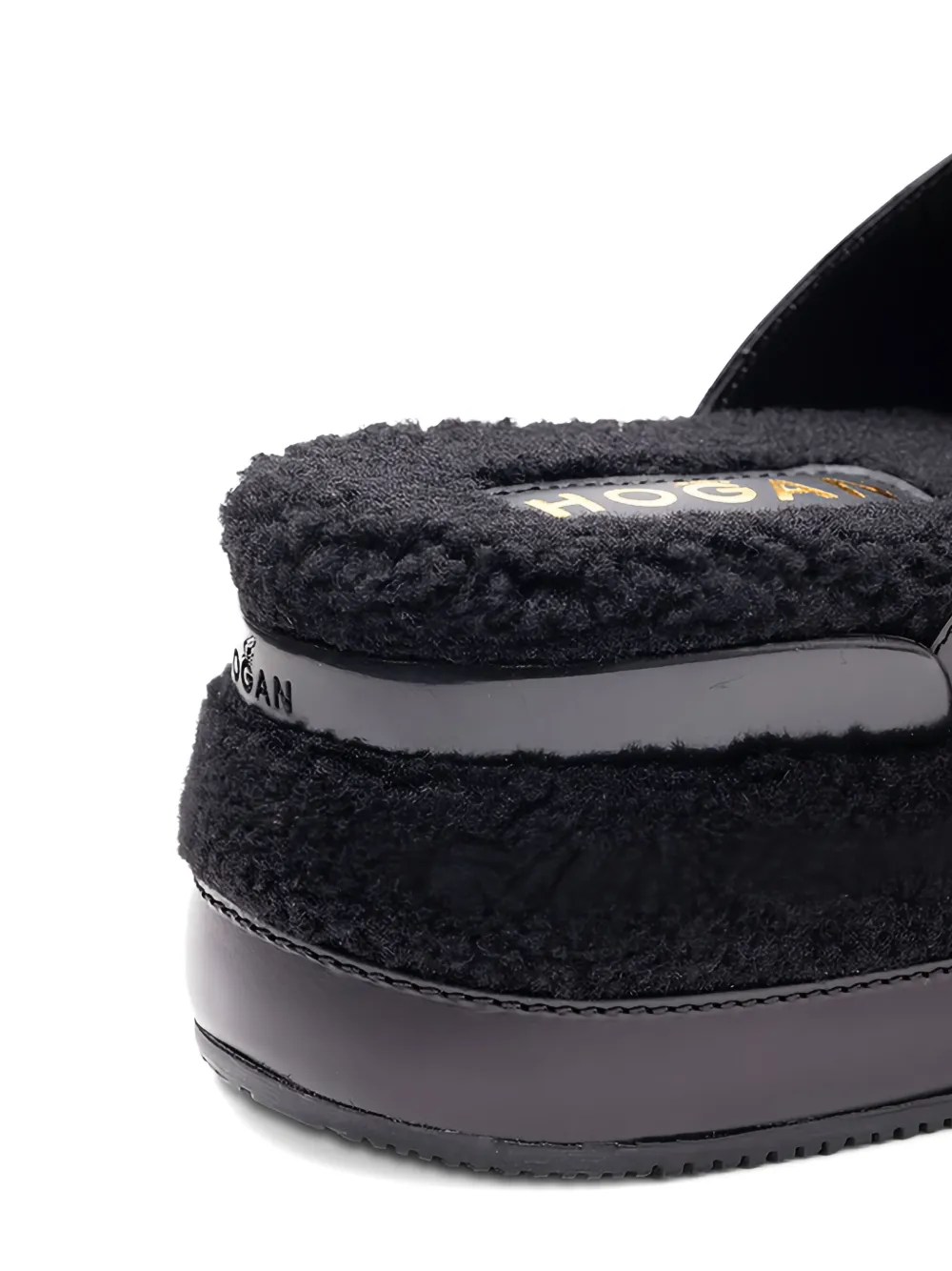 Hogan H466 muiltjes met plateauzool Zwart