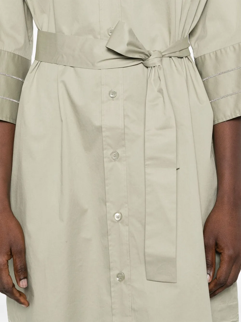 Peserico Midi-jurk met kralendetail Groen