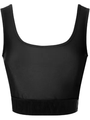 Just Cavalli Women's White Black See Through Sleeveless