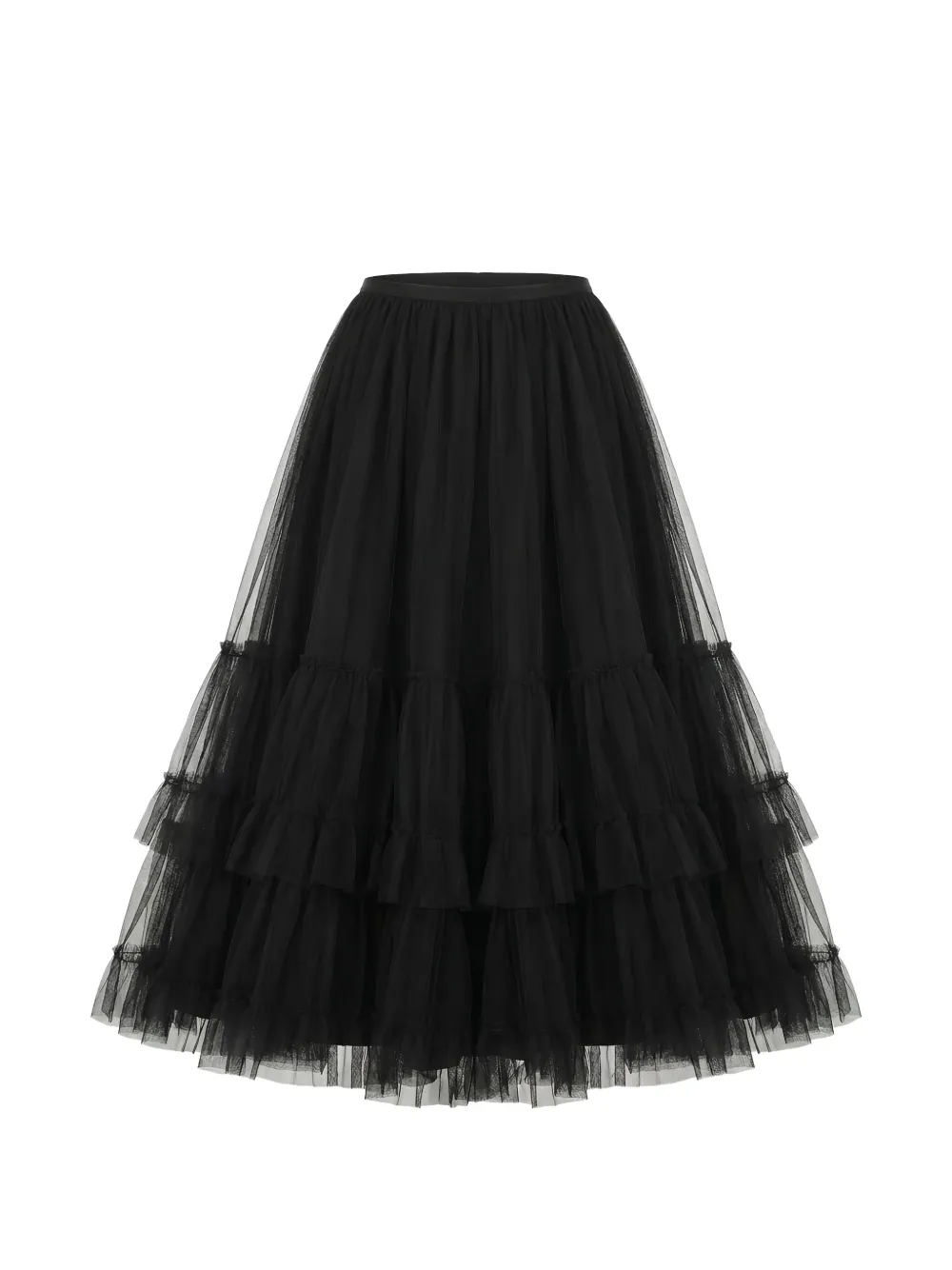 Valentino Garavani layered-tulle maxi skirt - Nero
