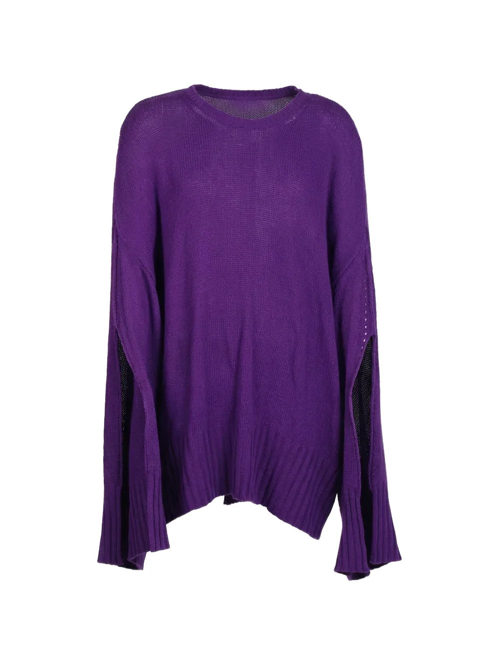 Valentino Garavani split-sleeve knitted jumper - Violett