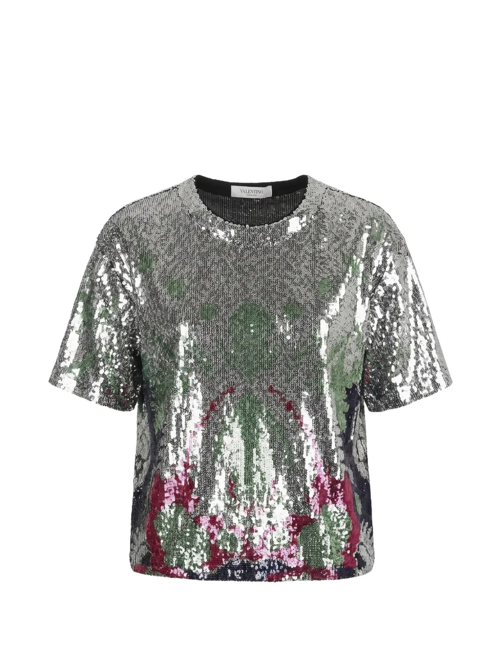 Valentino Garavani T-shirt con paillettes - Argento