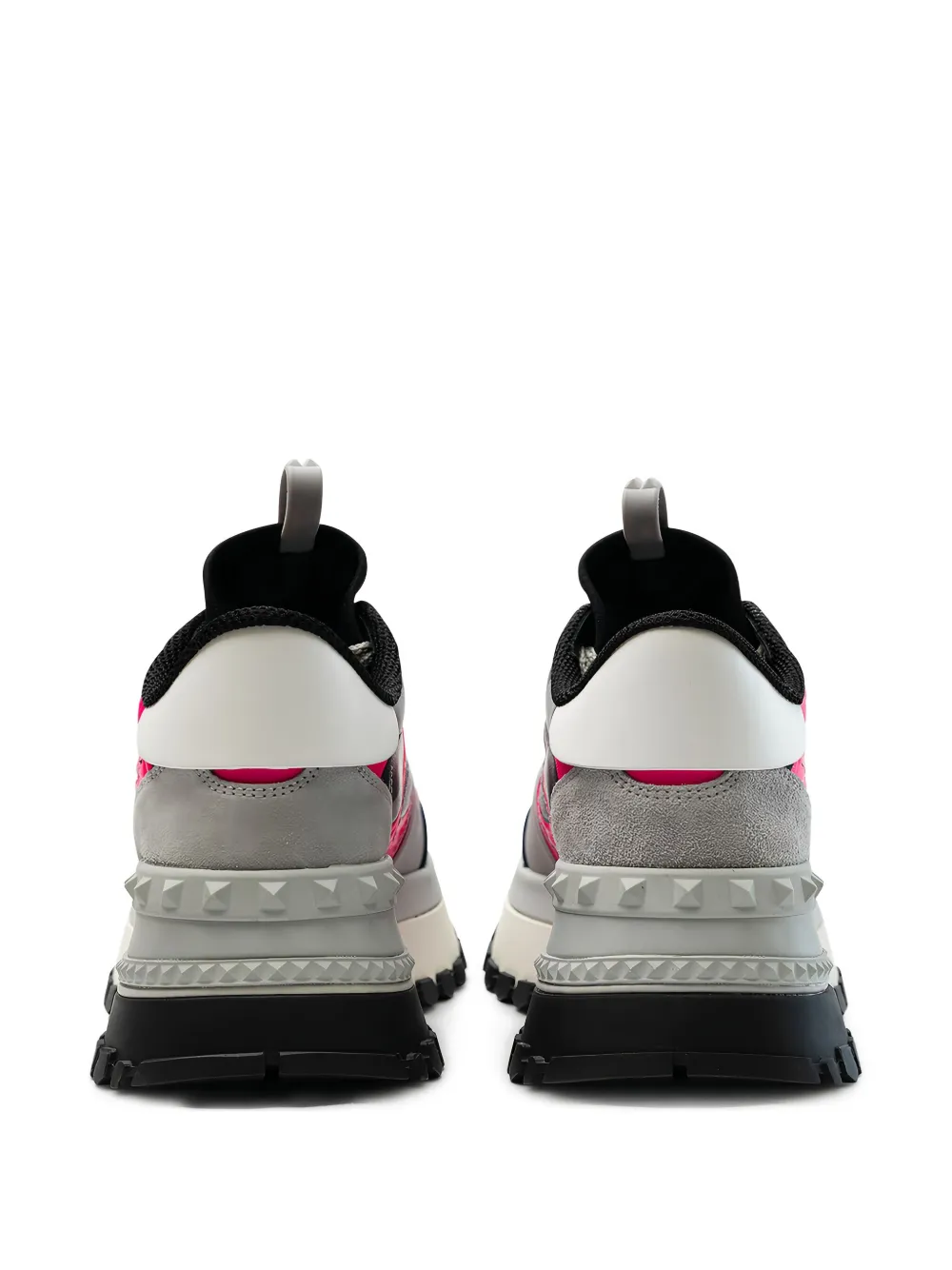 Valentino Lace-up Fastening Sneakers In Gray