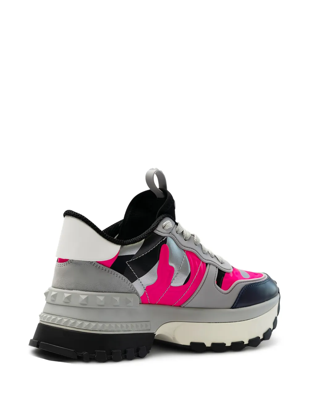 Valentino Lace-up Fastening Sneakers In Gray