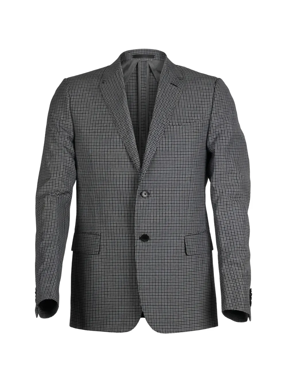 Valentino Garavani checked-pattern single-breasted blazer - Grigio