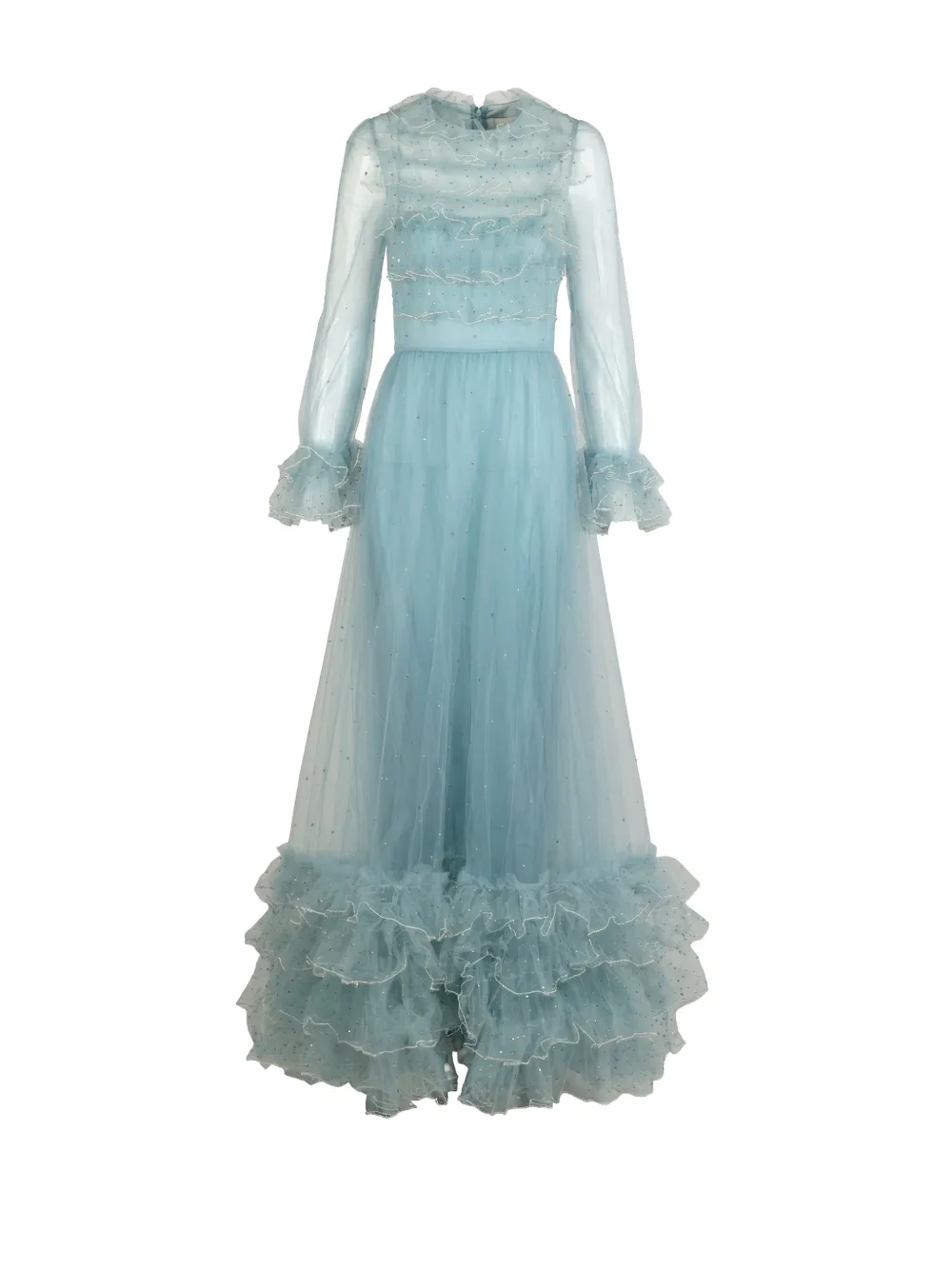 Valentino Garavani Maxikleid mit Pailletten - Blau