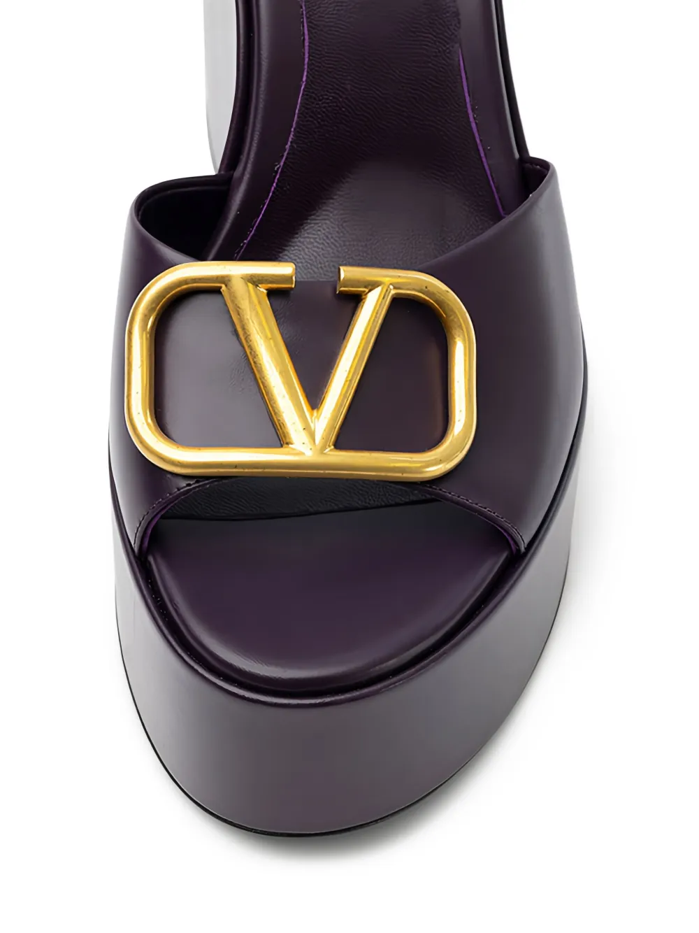 Valentino Garavani Sandalen met logoplakkaat Paars