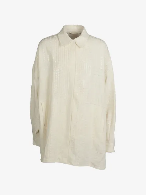 Valentino Garavani camisa bordada con lentejuelas