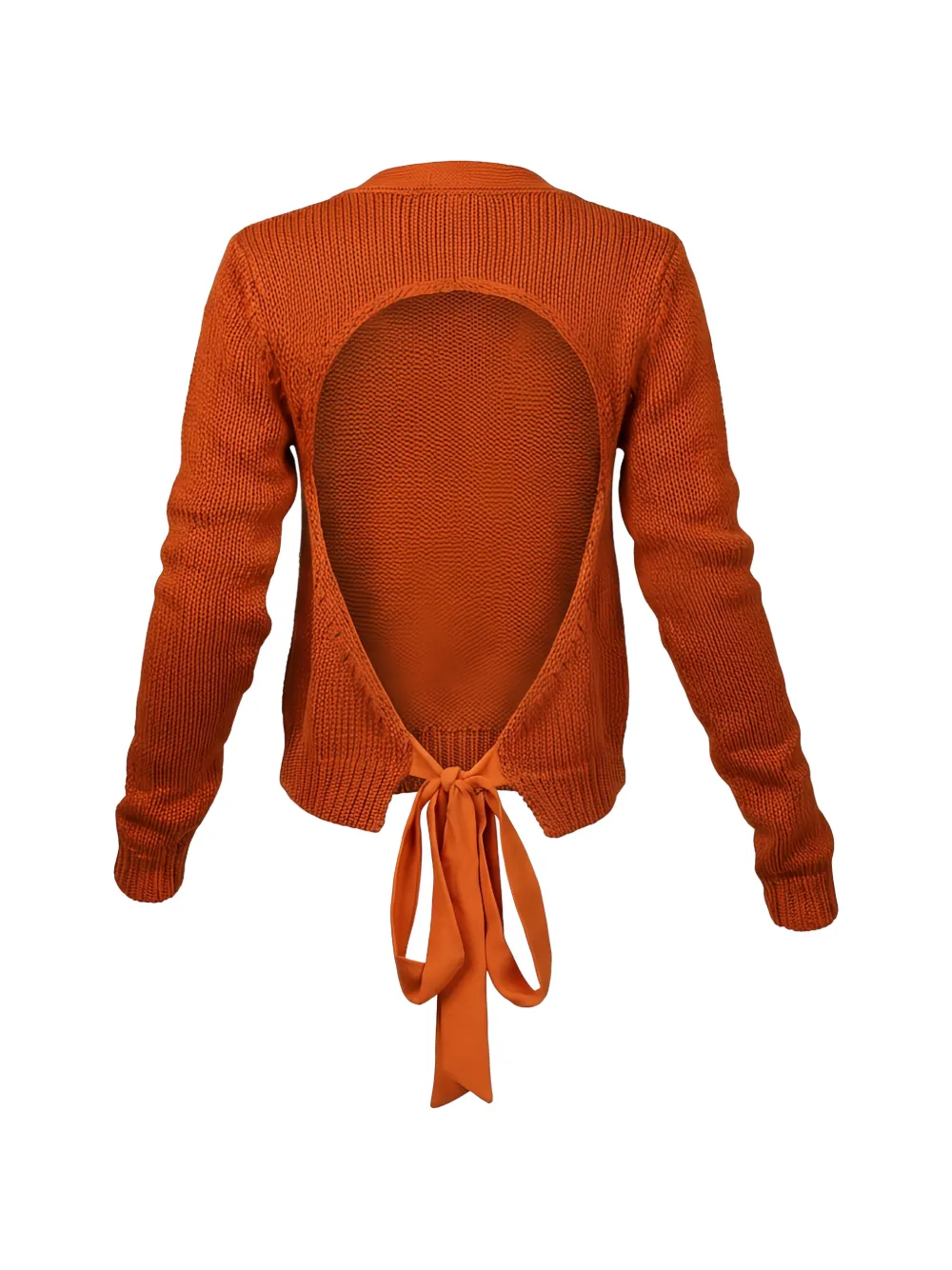 Valentino Garavani Trui met open rug Oranje