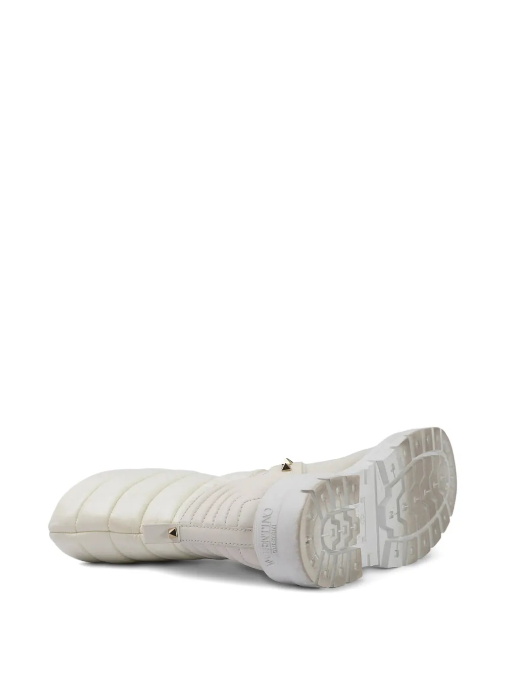 Valentino Garavani studded buckle boots Wit