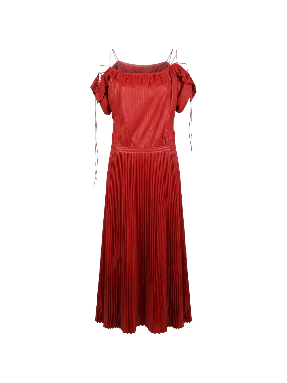 Valentino Garavani Gonna con ruches - Rosso