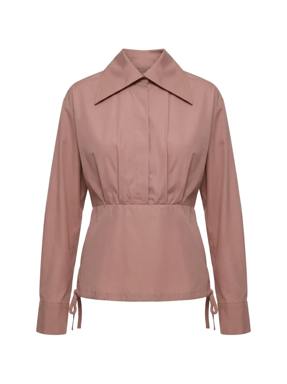 Valentino Garavani pleated drawstring-hem shirt · XXXS