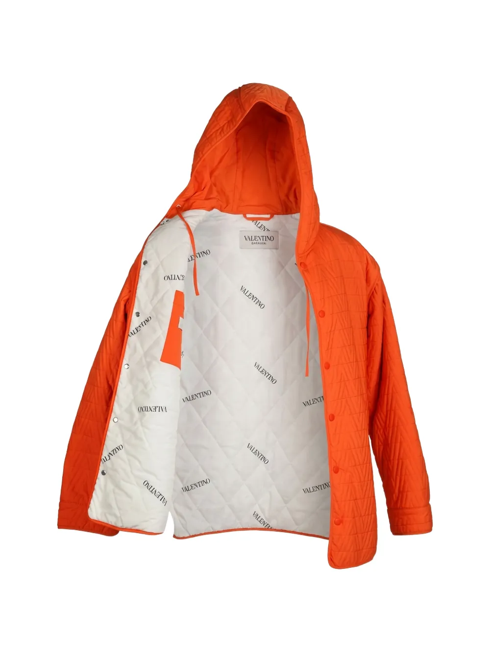 Valentino Garavani Donsjack met capuchon en knopen Oranje