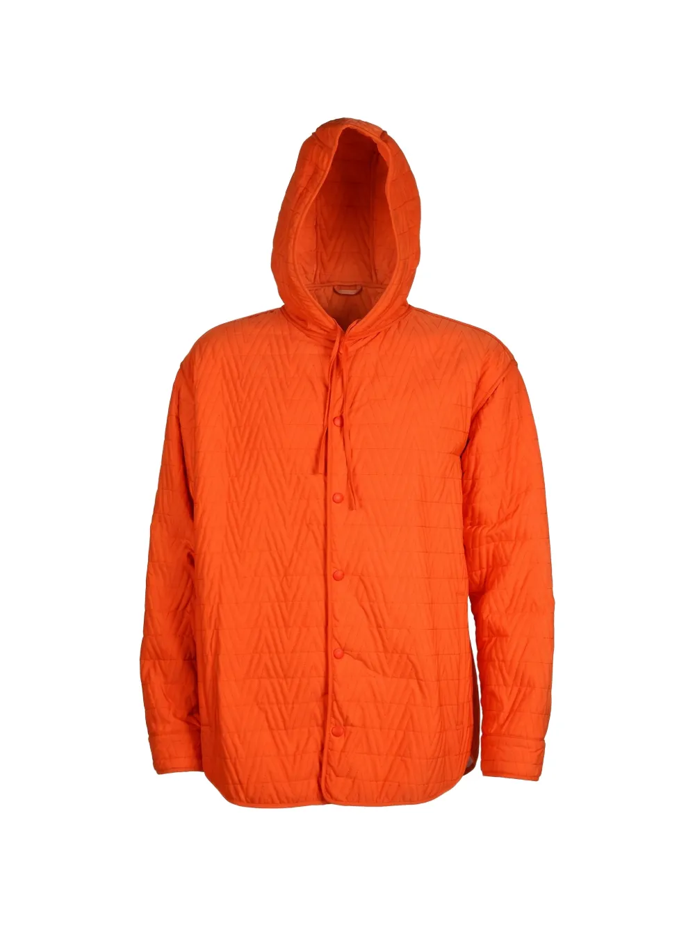 Valentino Garavani hooded quilted button-down jacket - Orange