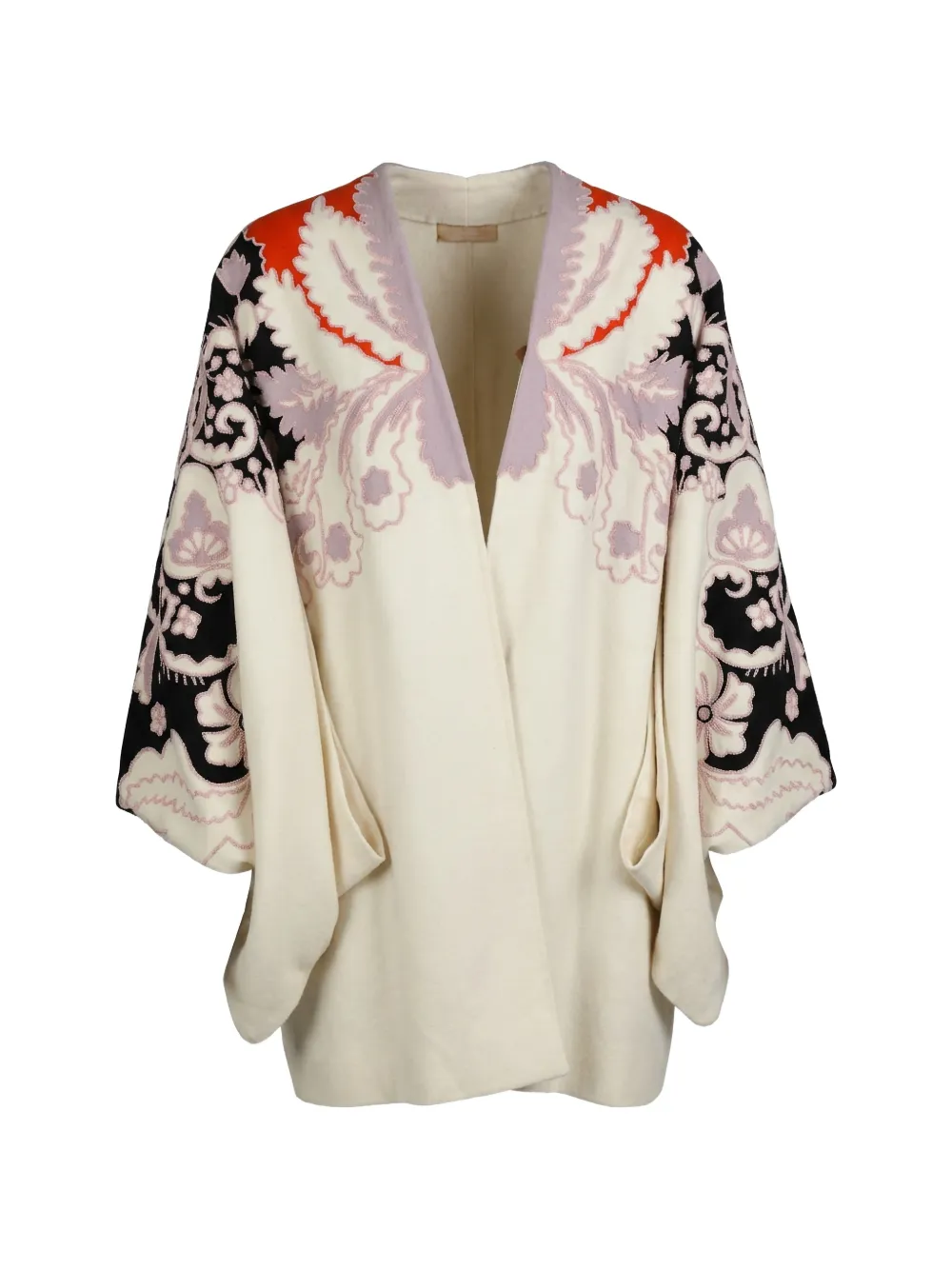 Valentino Garavani floral-print cape - Toni neutri
