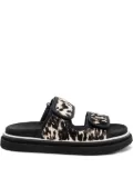 Hogan double-strap flat sandals - Black