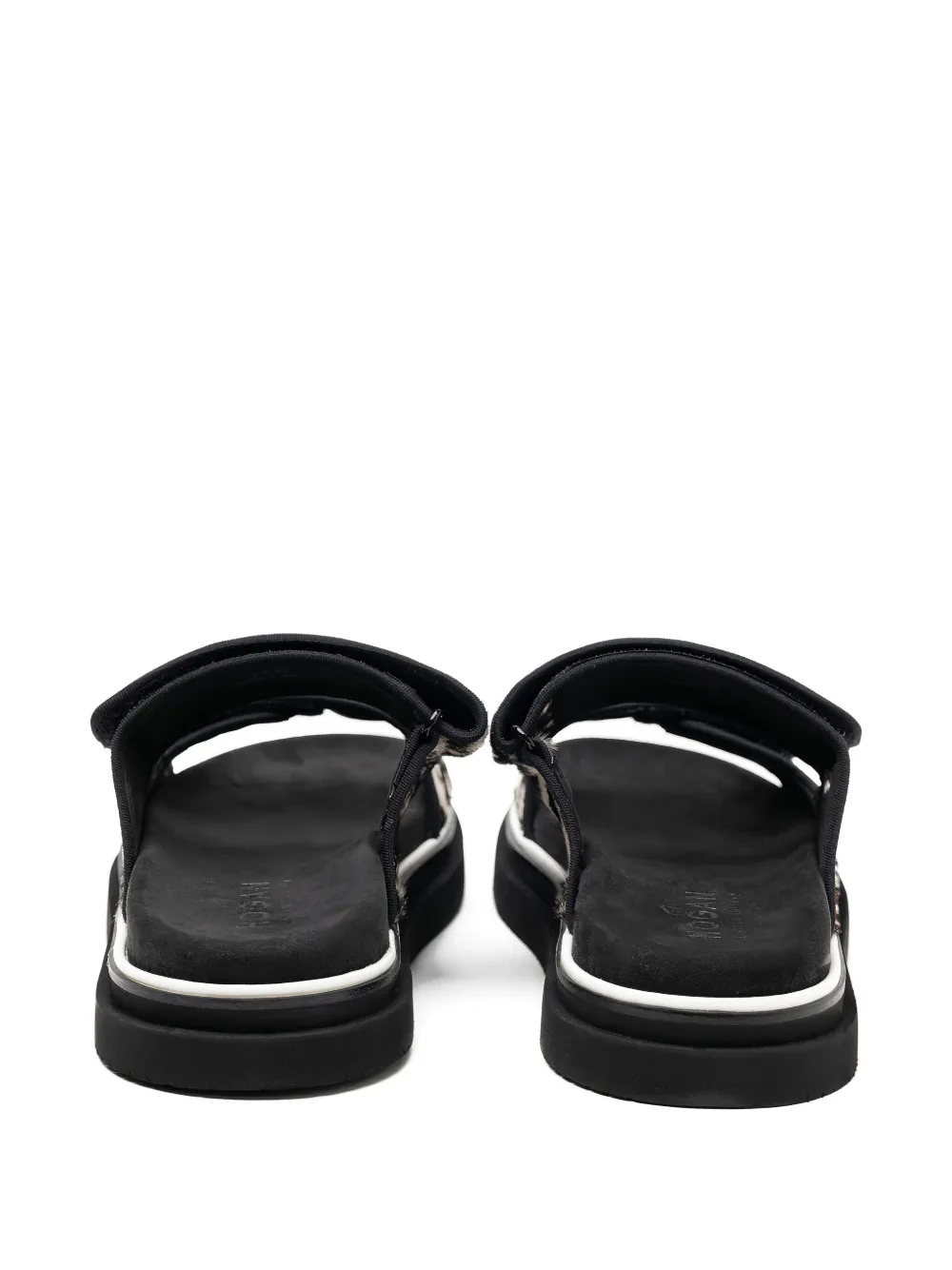 Hogan double-strap flat sandals Zwart