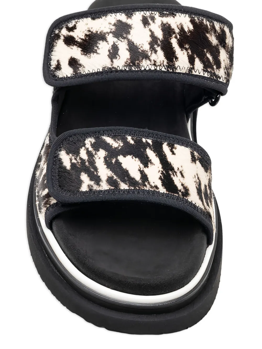 Hogan double-strap flat sandals Zwart