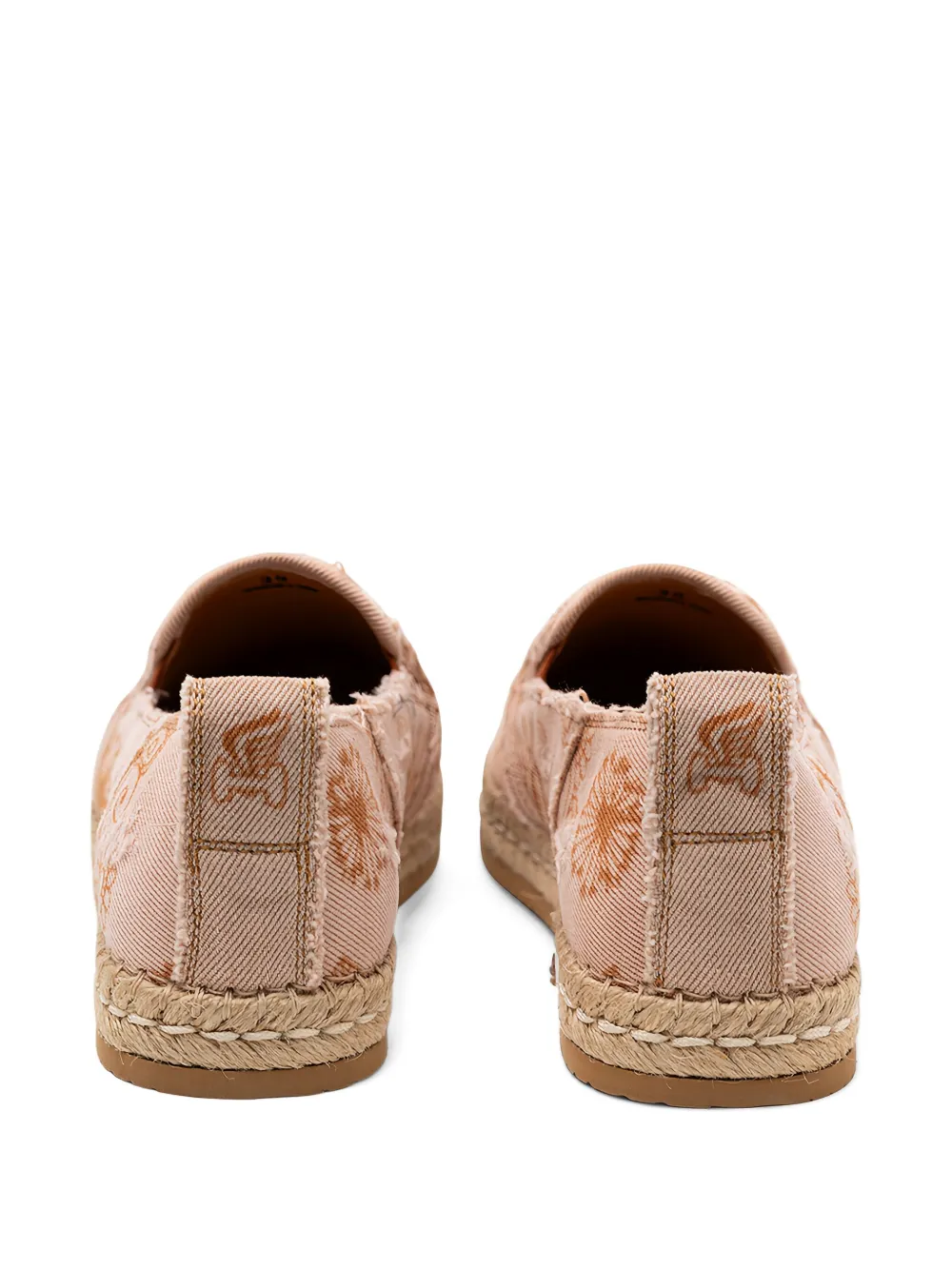 Hogan floral-print frayed espadrille Orange