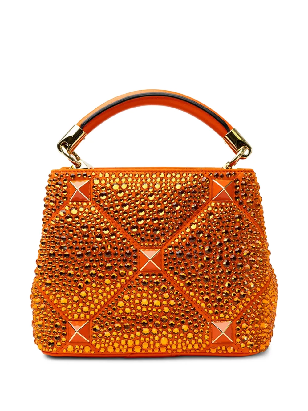 Valentino Garavani Shopper verfraaid met studs - Oranje