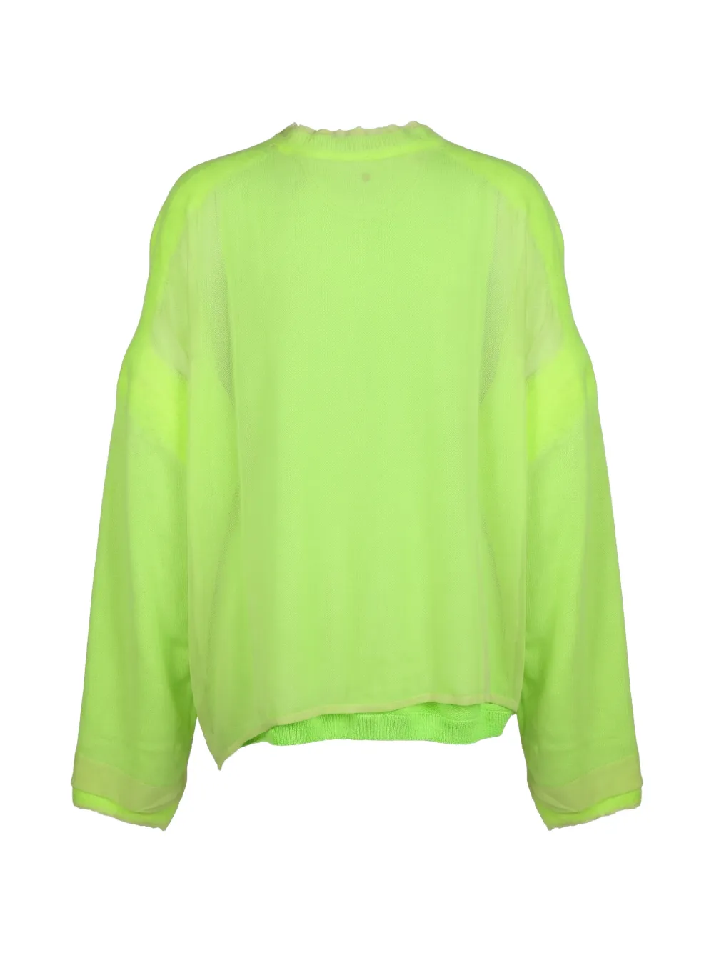 Valentino Garavani layered round-neck sweater Groen