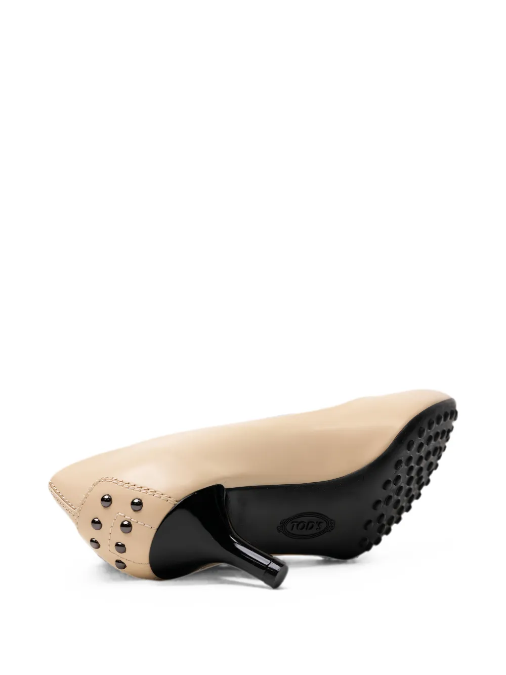 Tod's Gommino-studded pumps Beige