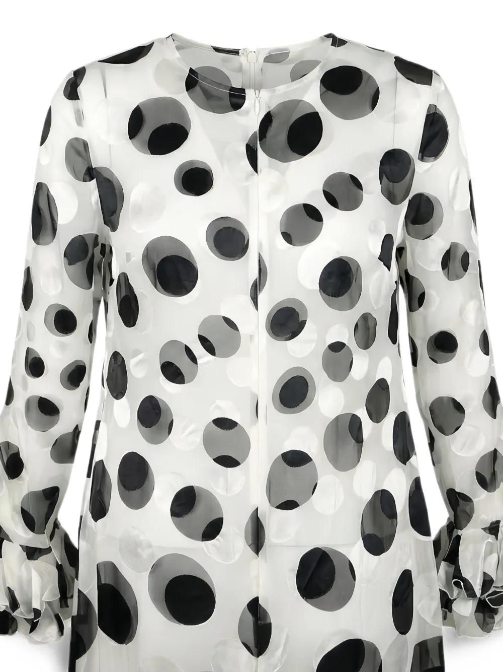 Valentino Garavani polka-dot ruffled maxi dress Wit