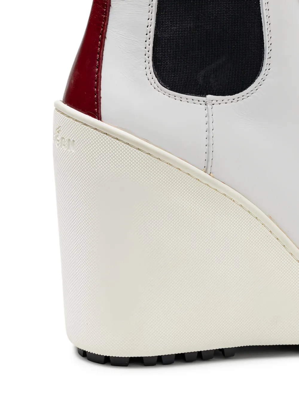 Hogan lace-up wedge boots White