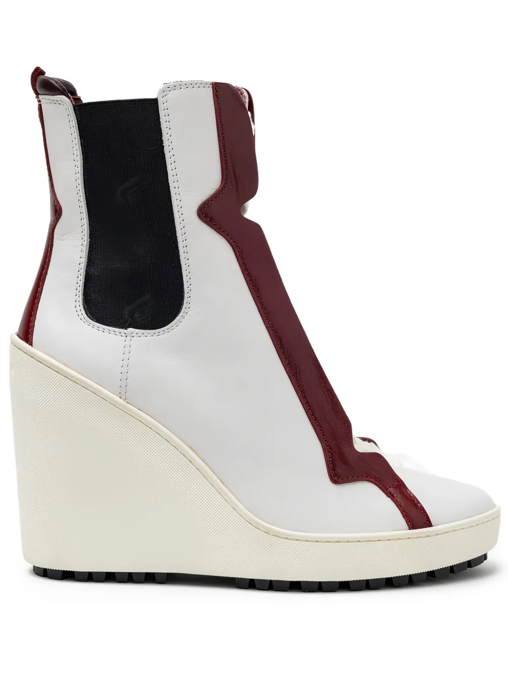 Hogan lace-up wedge boots White