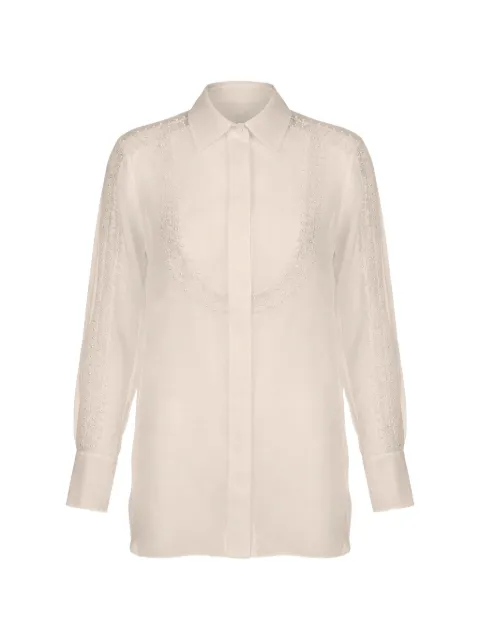 Valentino Garavani camisa con detalle de mostacillas