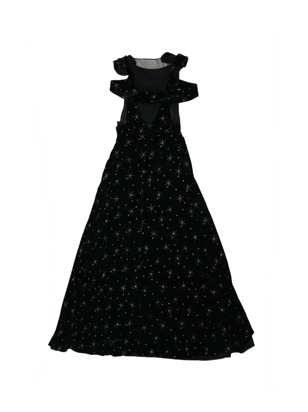 Valentino Garavani star-print cold-shoulder dress - Noir