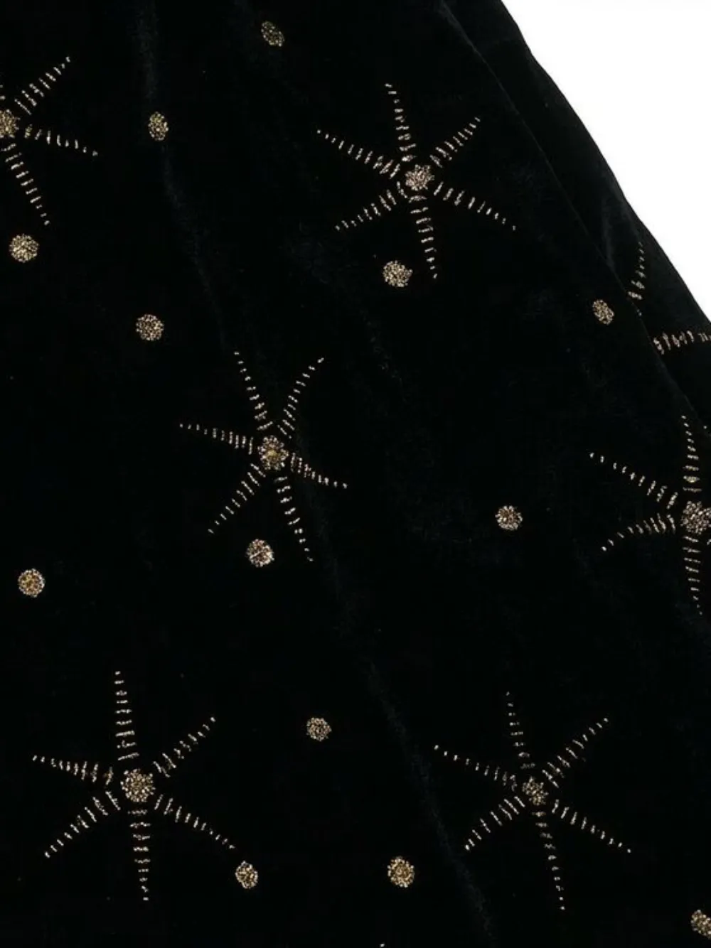 Valentino Garavani star-print cold-shoulder dress Zwart
