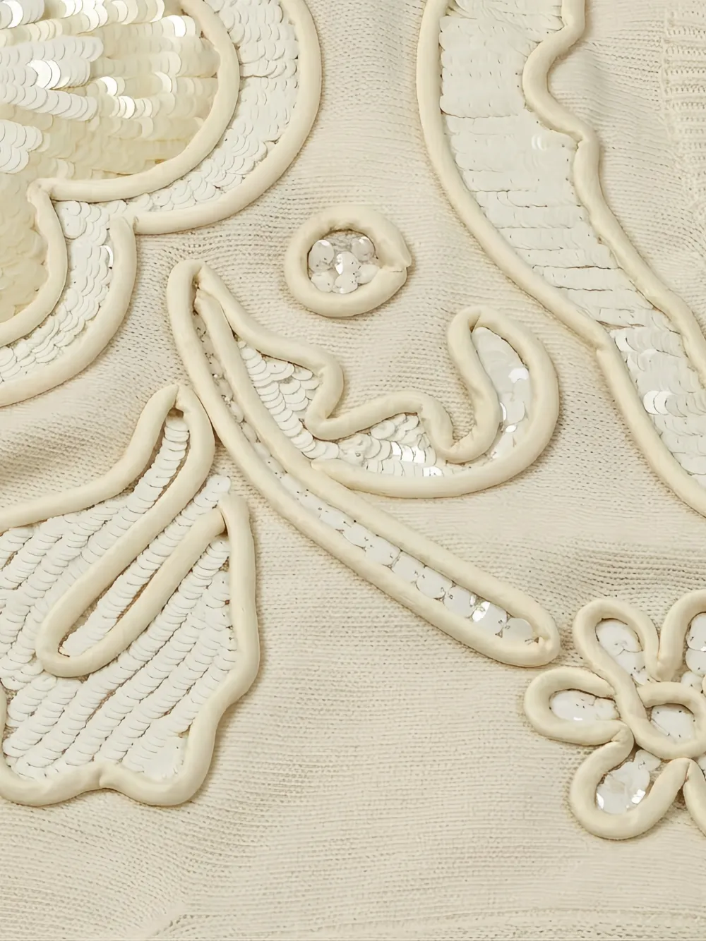 Valentino Garavani Trui verfraaid met pailletten en bloemen-patch Beige