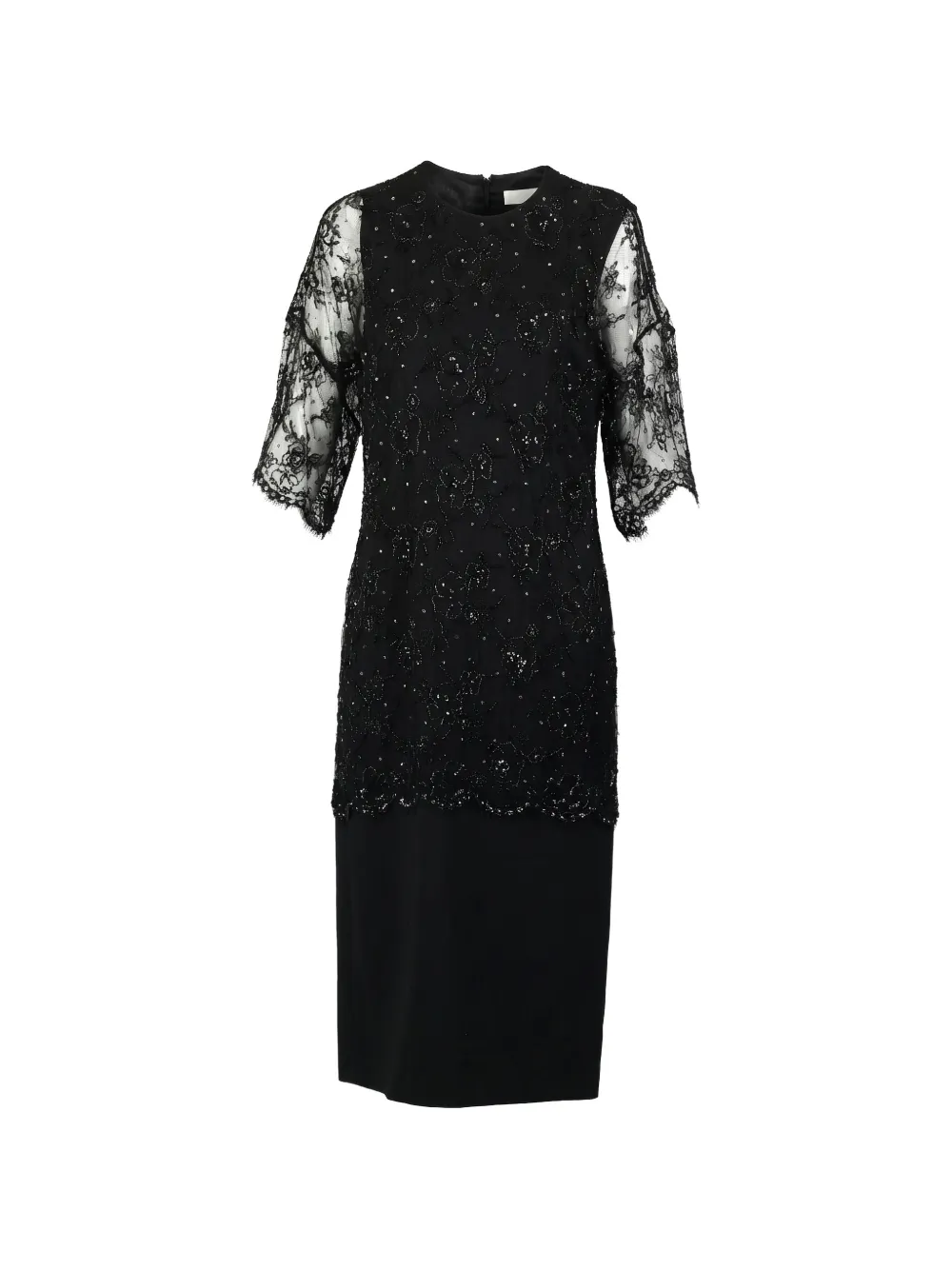 Valentino Garavani sequin-embellished lace midi dress - Schwarz