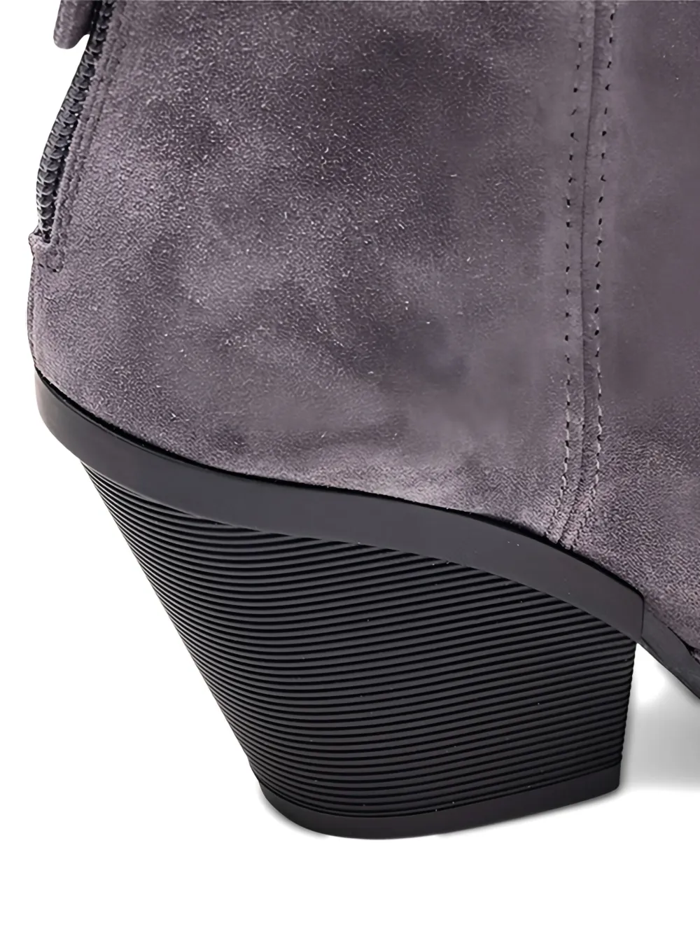 Hogan eyelet-embellished suede boots Grey