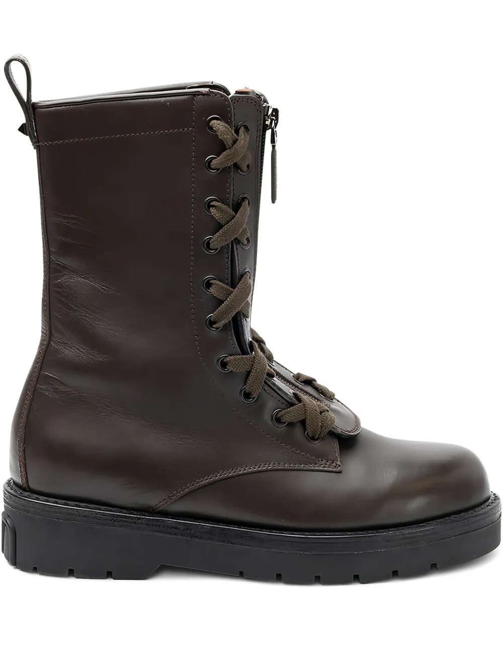 Valentino Zip-fastening Boots In Brown