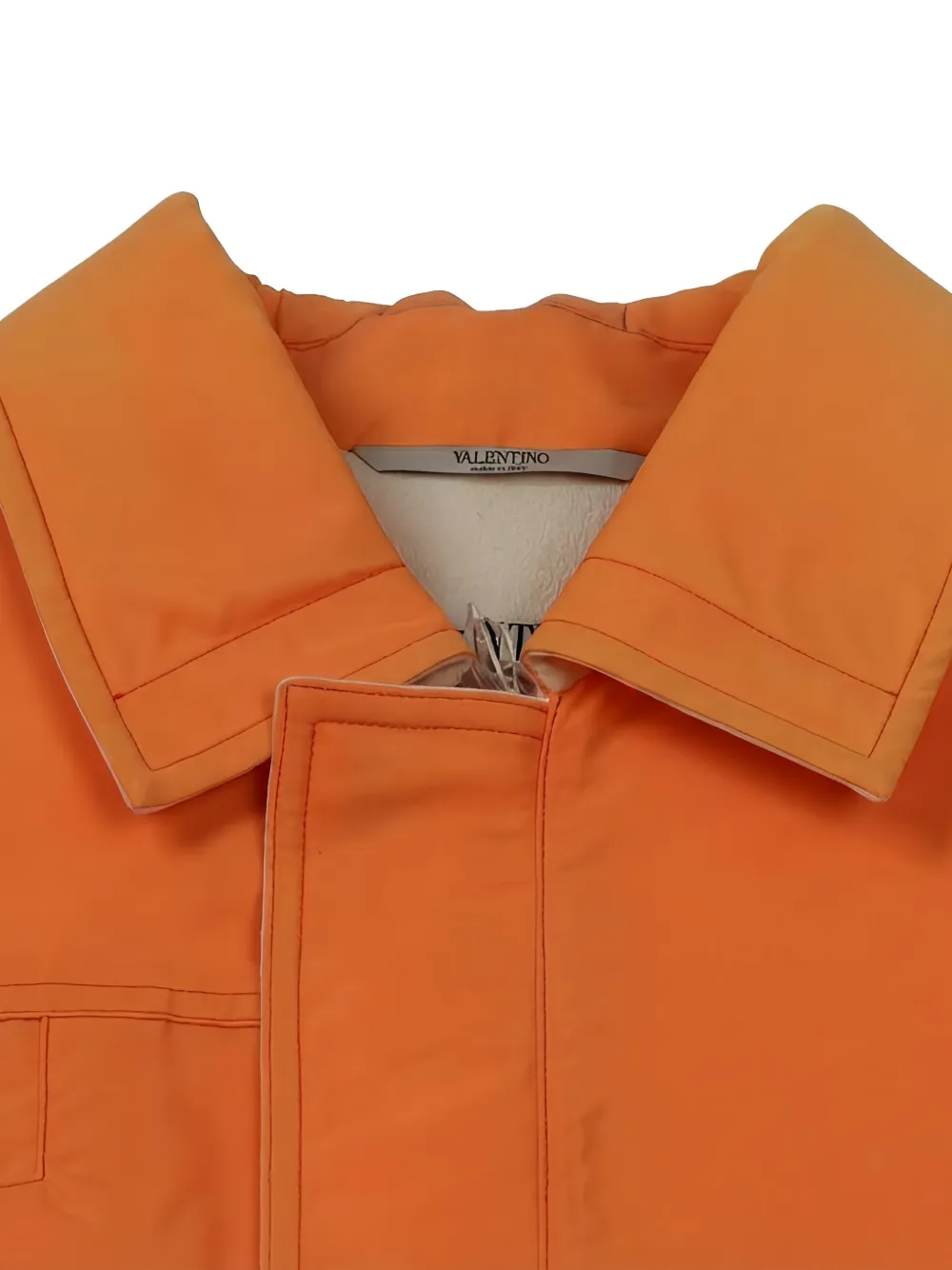 Valentino Garavani Jas met verborgen sluiting en zak Oranje